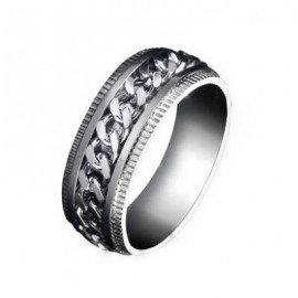 Women Stainless Steel Jewelry Rotable High Quality Spinner Chain Fidget Ring Anti-stress Ring Gift